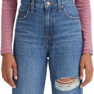 Levis High Waisted Distressed Mom Jean